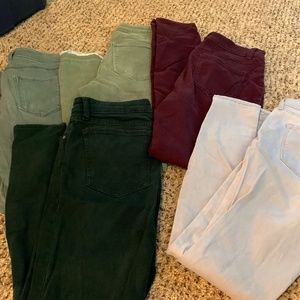 size 4 colored jeans bundle